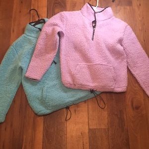 Ocean Blue/Lavender Fuzz Hoodies